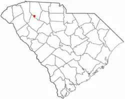 Location of Woodruff, South Carolina