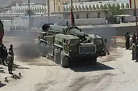 MAZ-7310 with Scud missile of the Afghan National Army