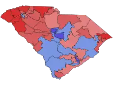 The 2022 South Carolina gubernatorial election results by state senate district