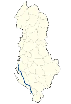 The SH8 runs across the counties of Fier and Vlorë.