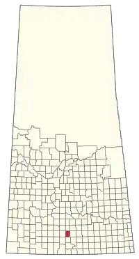 Location of the RM of Lake Johnston No. 102 in Saskatchewan