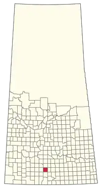 Location of the RM of Sutton No. 103 in Saskatchewan