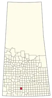 Location of the RM of Gravelbourg No. 104 in Saskatchewan