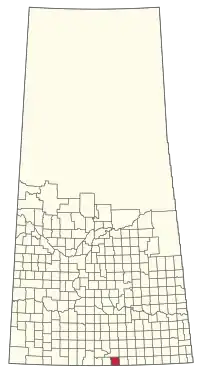 Location of the RM of Happy Valley No. 10 in Saskatchewan