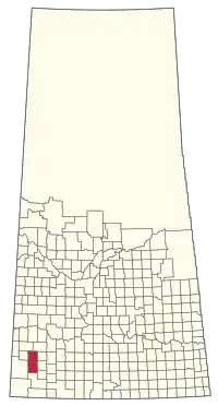 Location of the RM of Piapot No. 110 in Saskatchewan