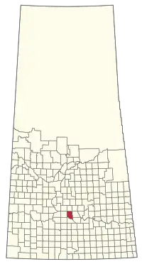 Location of the RM of Craik No. 222 in Saskatchewan