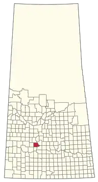 Location of the RM of Coteau No. 255 in Saskatchewan