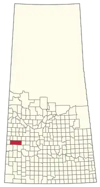 Location of the RM of Kindersley No. 290 in Saskatchewan