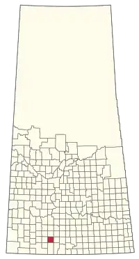 Location of the RM of Pinto Creek No. 75 in Saskatchewan