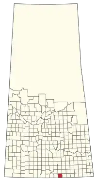 Location of the RM of Surprise Valley No. 9 in Saskatchewan