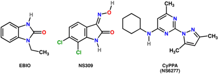 Chemical structure of SK ion channel modulators.