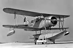 A U.S. Coast Guard Curtiss SOC-4 "Seagull" at Bennett Field