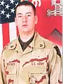 SPC Richard K. Trevithick of 9th Engineer Battalion was killed by a roadside bomb on 14 April 2004 in support of Operation Iraqi Freedom.