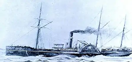 SS Pacific, from a drawing commissioned early in its career.