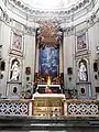 Presbytery with main altar, flanked by Saints Anne and Teresa