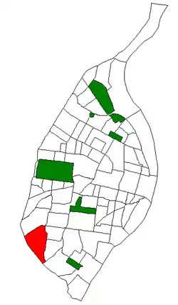 Location (red) of St. Louis Hills within St. Louis