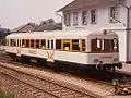 VT 114 of the SWEG at Menzingen station (1989)