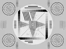 Telefunken T05 monochrome test card, used on DD National from 1959 until the early-1980s.