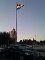 The Syrian flag at the square