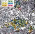 Distribution of Saxons in Transylvania at the end of the 19th century