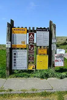 Prohibited activities and safety instructions at a state park in Oregon