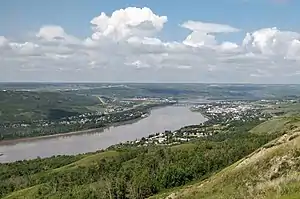 Peace River seen from the Sagitawa Lookout