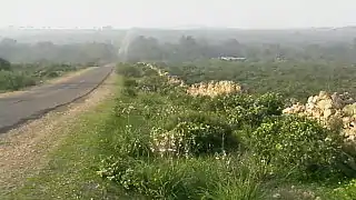 "Sahel" sub-region, with "anticline climbing" road