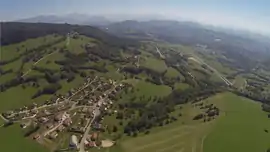 An aerial view of Saint-Blaise