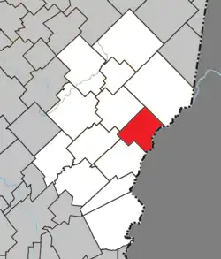 Location within Les Etchemins RCM.