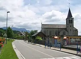 Commune of Saint-Girod: village center and its church