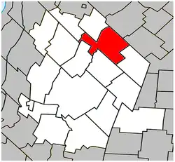 Location within Les Maskoutains RCM.