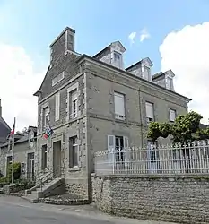 The town hall and school of Saint-Juvat