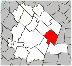 Location within Les Maskoutains RCM