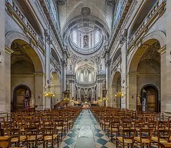 The nave, facing the altar