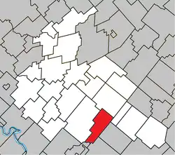 Location within Arthabaska RCM.