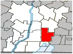 Location within Le Haut-Richelieu RCM