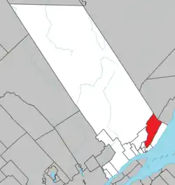 Location within La Côte-de-Beaupré RCM