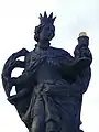 Sculpture of Saint Barbara on the Charles Bridge, Prague, by Jan and Ferdinand Brokoff, 1707