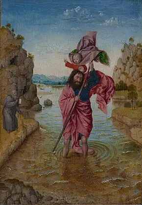 Saint Christopher, c. 1460–70, after a lost painting by Jan van Eyck