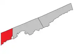 Location within Saint John County.map erroneously shows Saint John as part of Simonds Parish