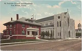 Undated postcard of the cathedral and rectory