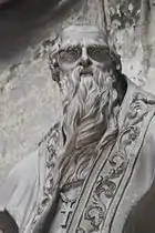 Saint Rumbold's statue in the Basilica of Our Lady of Hanswijk, Mechelen.