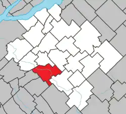 Location within Bellechasse RCM.