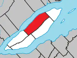 Location within L'Île-d'Orléans RCM