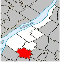 Location within Marguerite-D'Youville RCM.