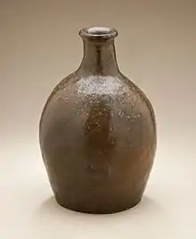 Echizen ware sake bottle (tokkuri), Momoyama period, late 16th century