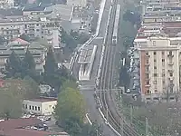 Torrione station building site, without platforms, in 2007