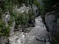 Above the lower gorge