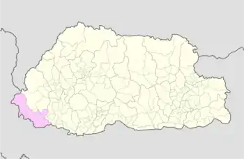 Location of Dungtoe Gewog