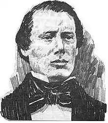 Bust drawing of Samuel H. Smith